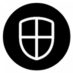 Black and White Impact Resistant Icon
