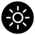 Black and White Sun Icon